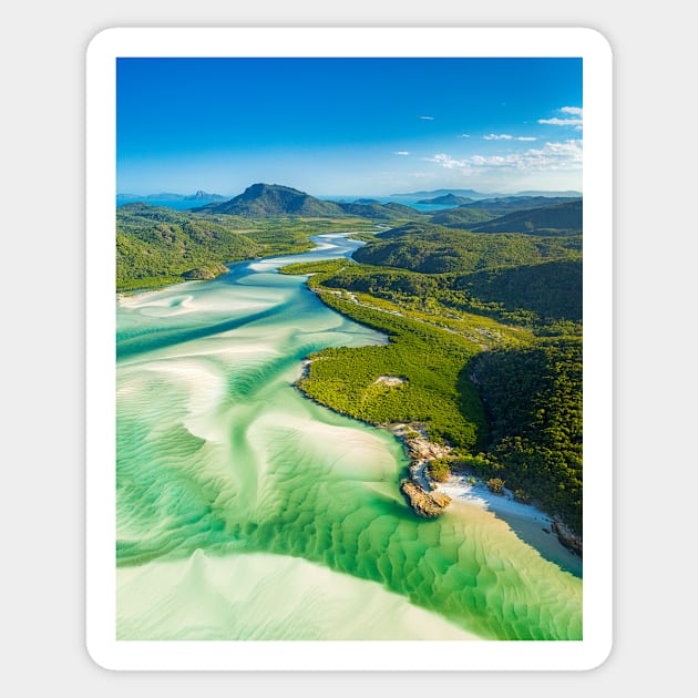 Hill Inlet Whitsundays, Queensland Sticker by paulmp